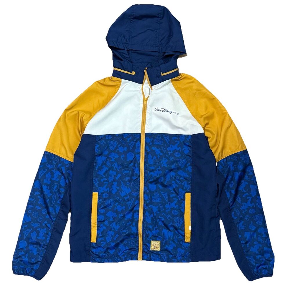 Walt Disney World Windbreaker Mens Size S 50th Anniversary Full Zip Jacket